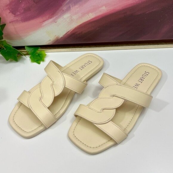 STUART WEITZMAN Ibiza twisted leather slides Size 6 - Picture 7 of 11
